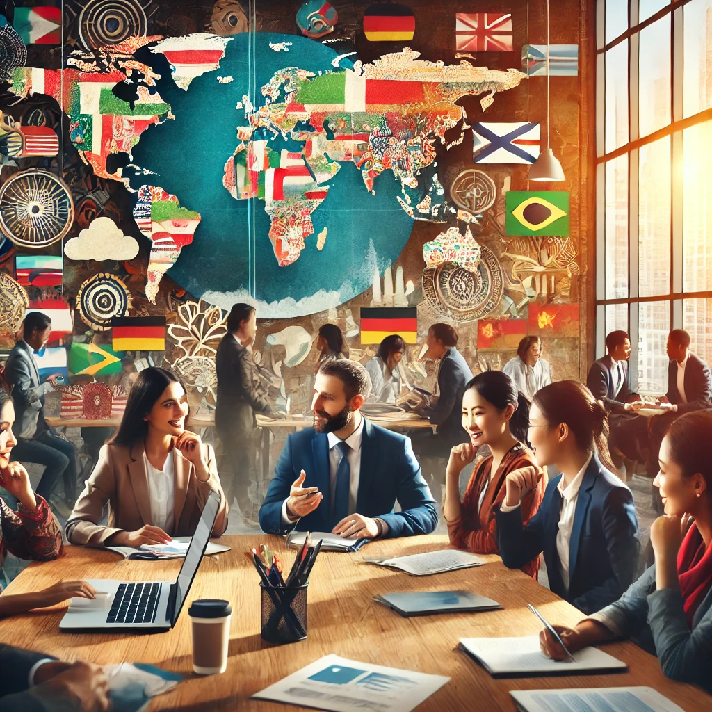 DALL·E 2024-08-12 20.12.08 - A professional image representing cultural competence, focusing on understanding and appreciating cultural diversity. The scene should depict a divers